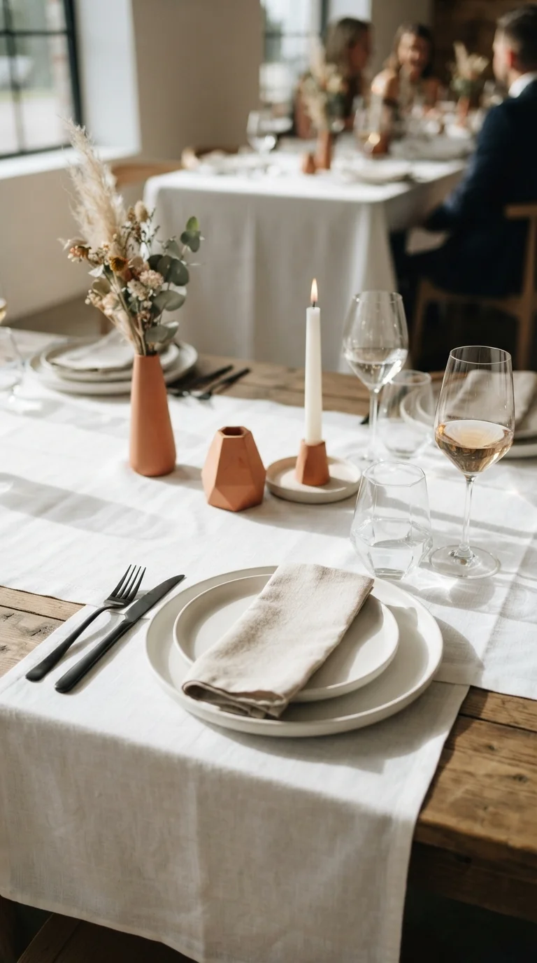 Minimalist Geometric Terracotta Details