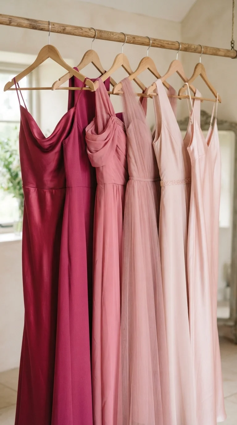 Monochromatic Raspberry and Blush Pink
