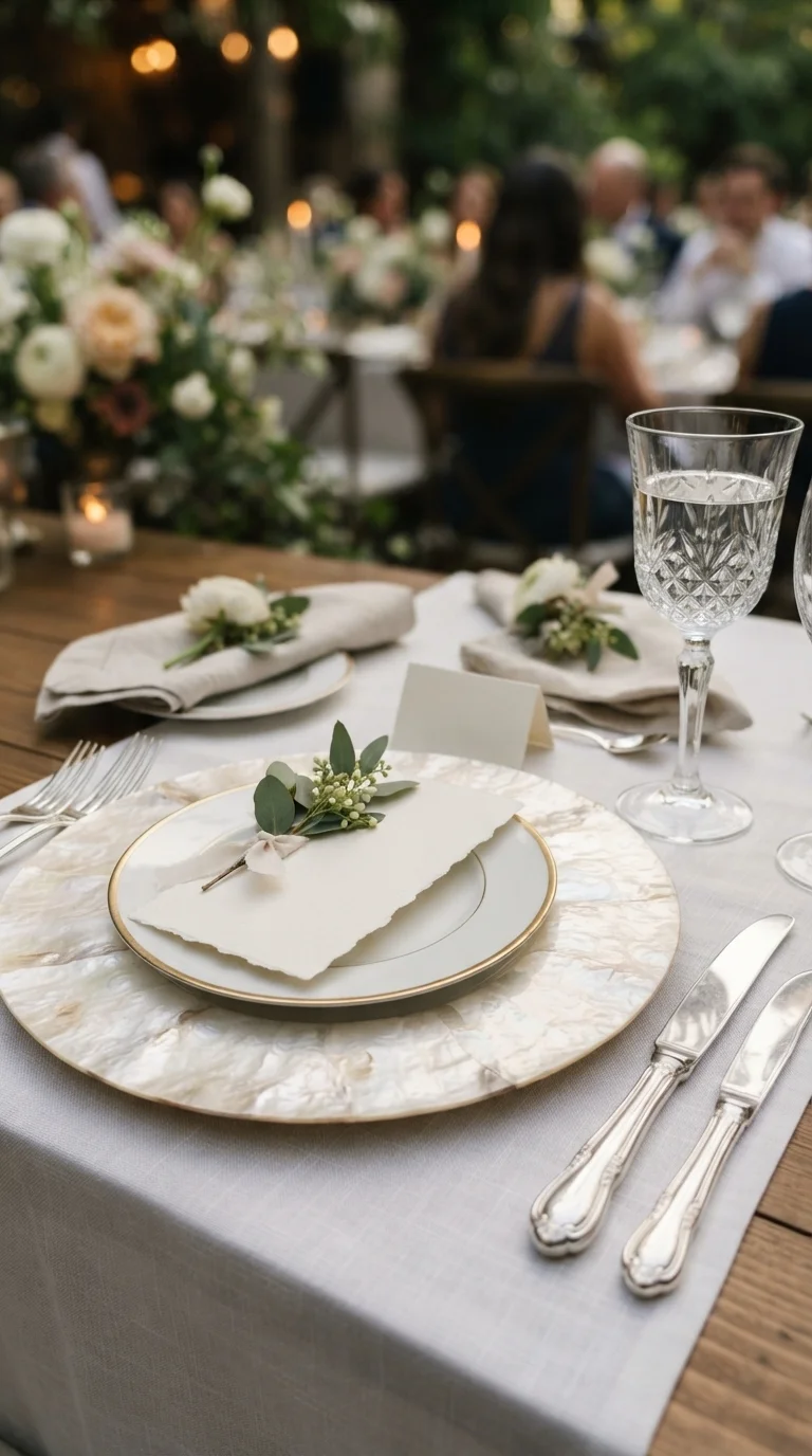 Mother-of-Pearl Charger Plates
