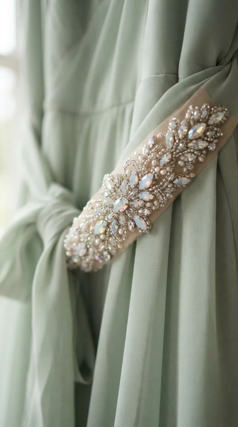 Opalescent Crystal Sash Belt