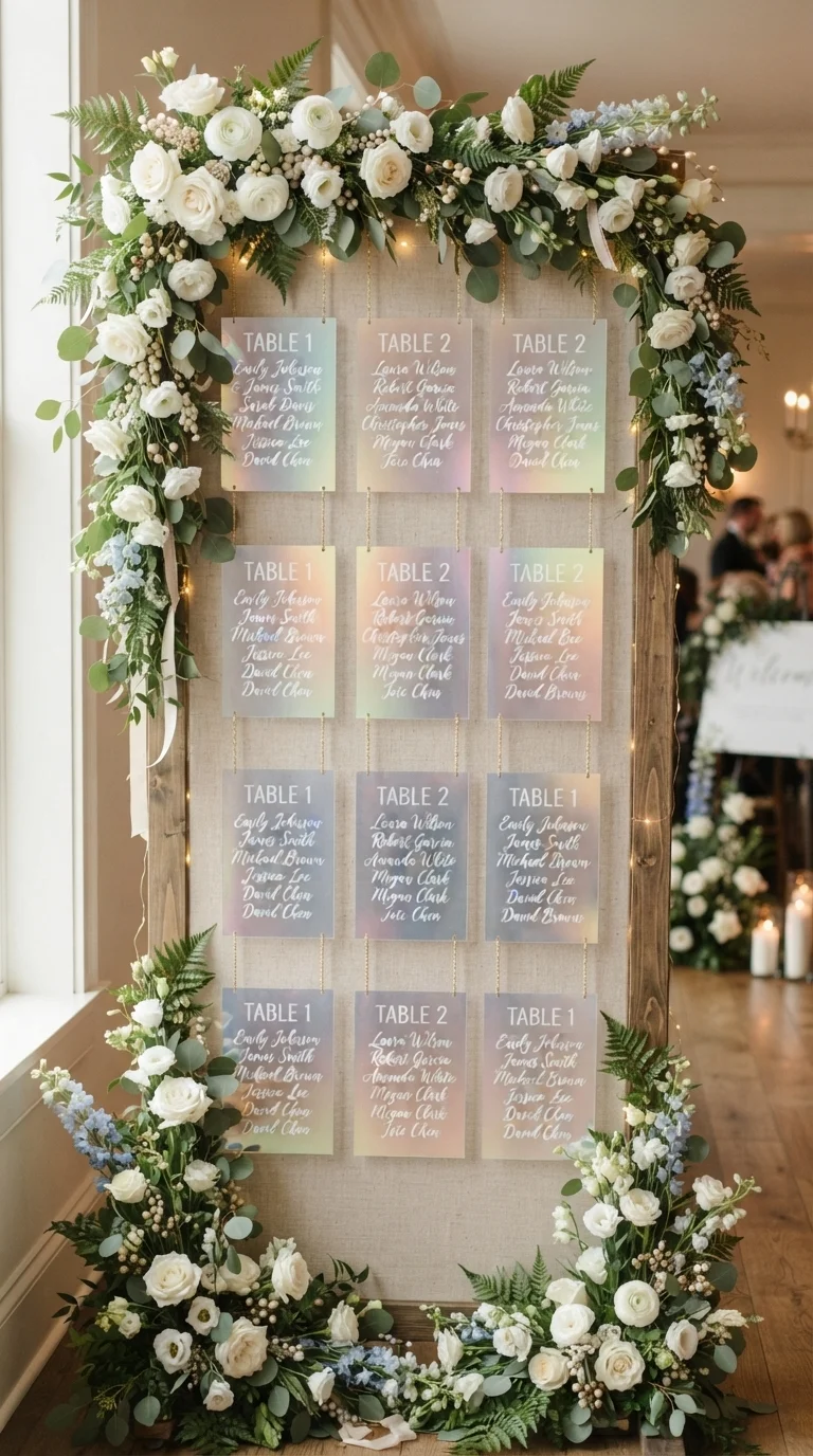 Opalescent Seating Chart Display