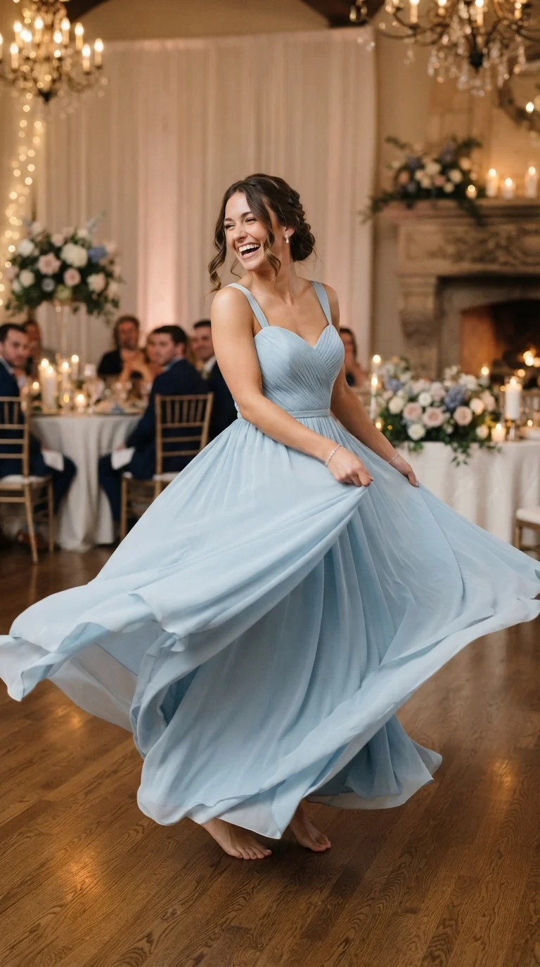 Pleated Bodice with Full Skirt