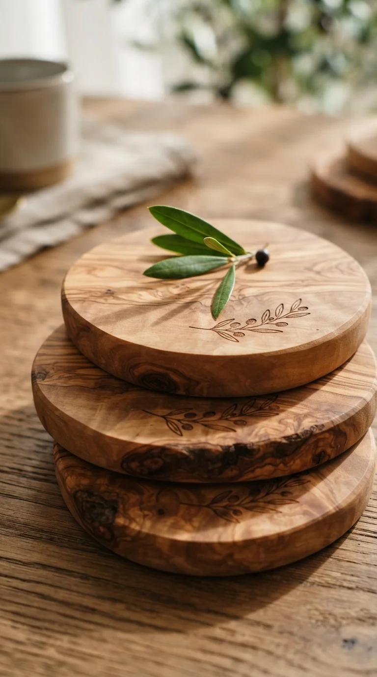 Rustic Olive Wood Decor Elements