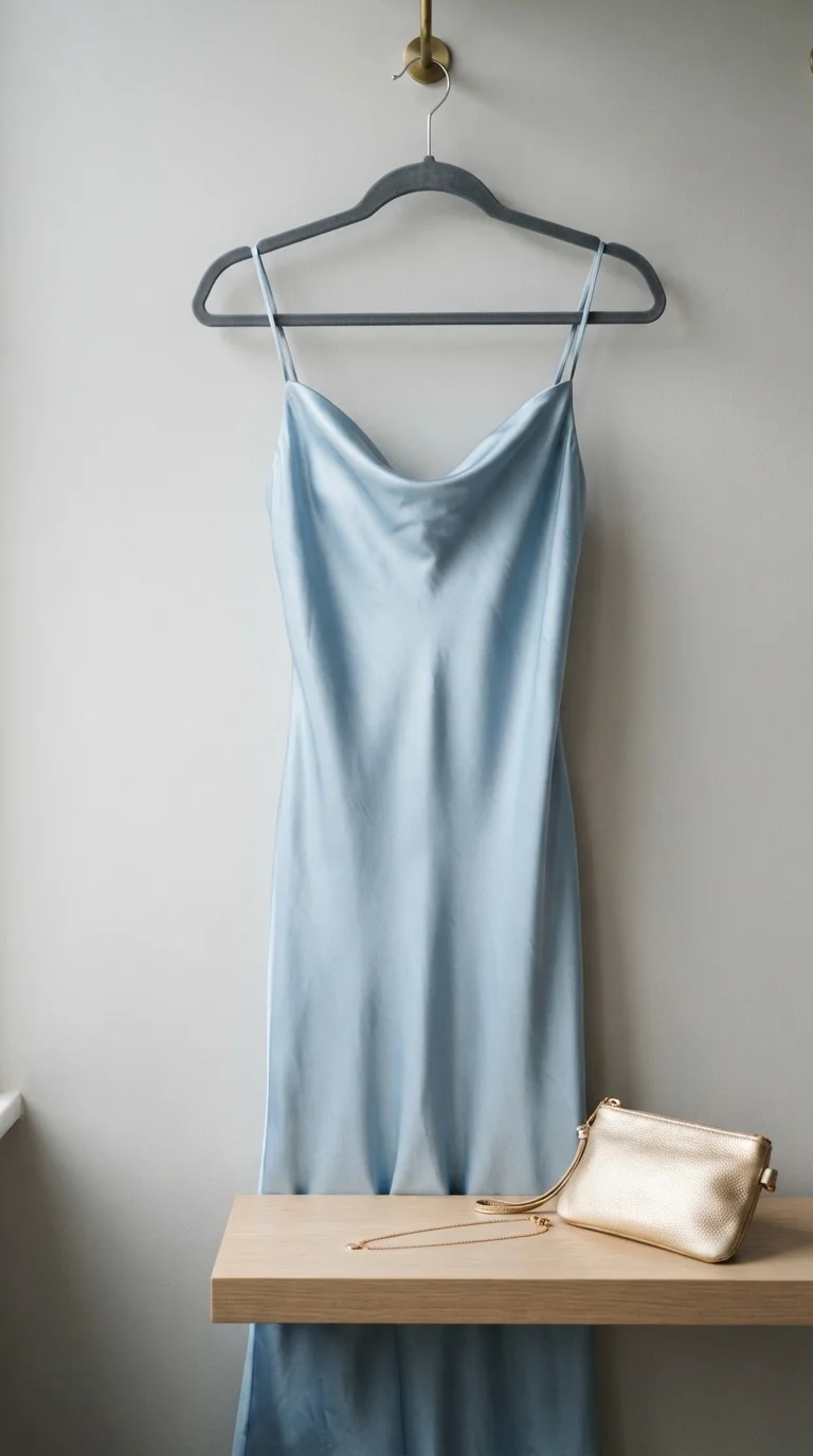 Satin Slip Dress with a Modern Twist