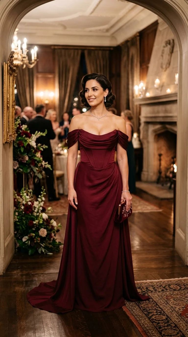 Strapless or Off-the-Shoulder Dress
