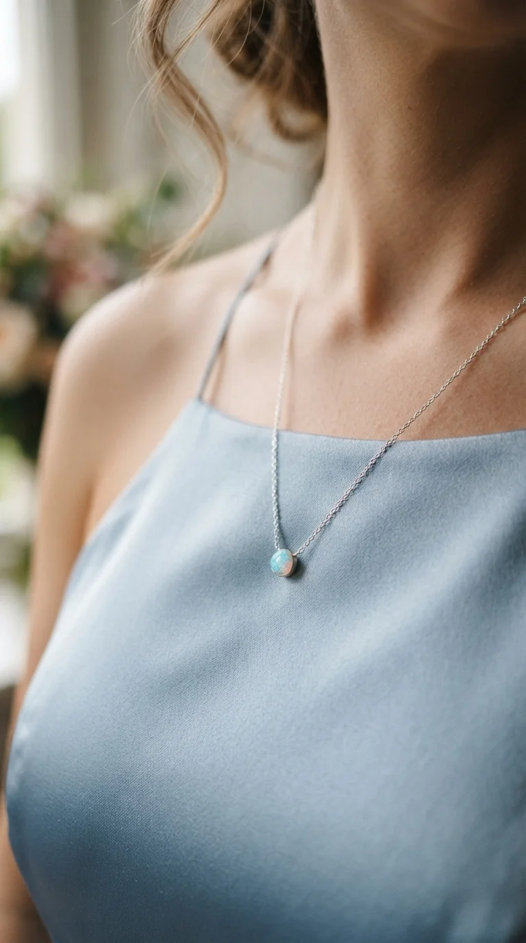 Subtle Opal Pendant Necklace