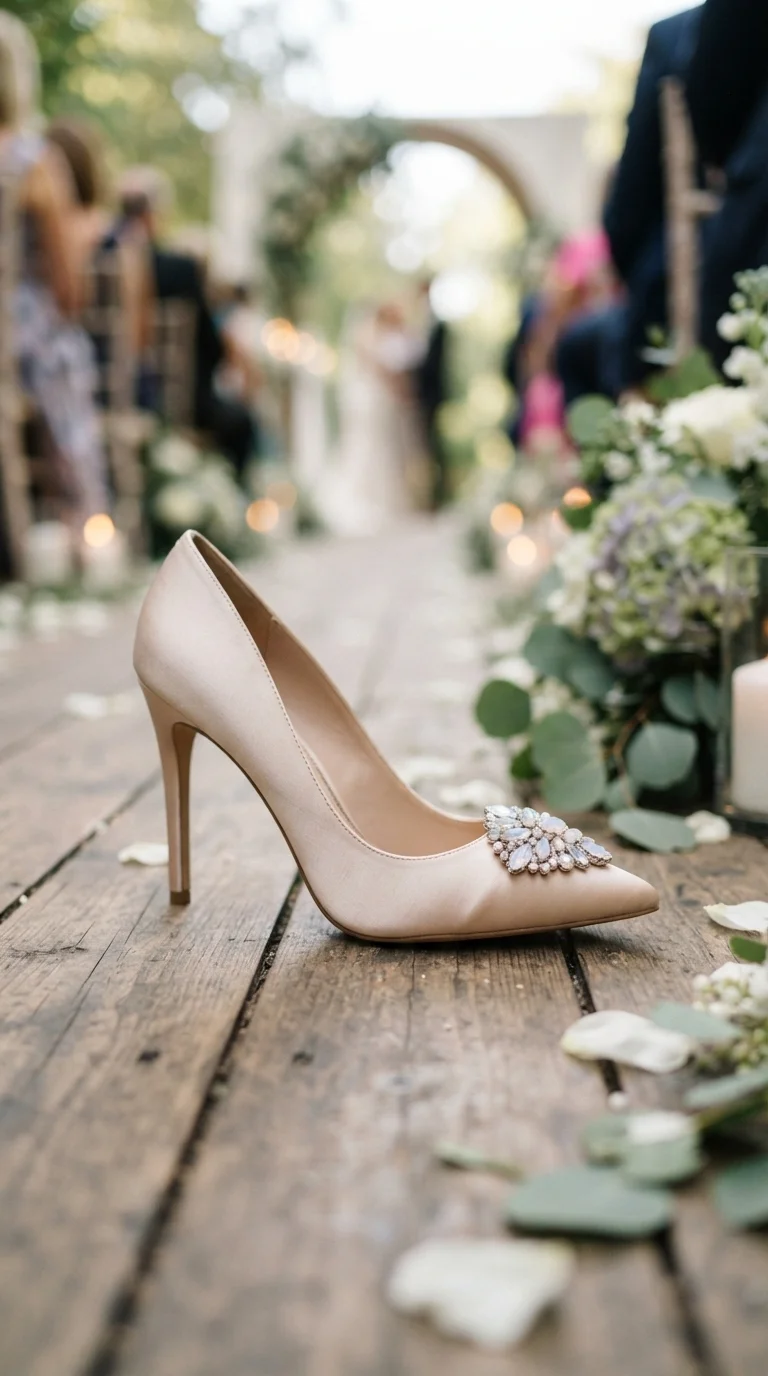 Subtle Opalescent Shoe Embellishments