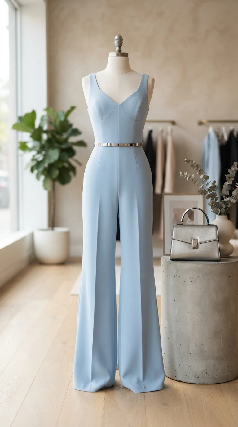 Tailored Jumpsuit with Wide Legs