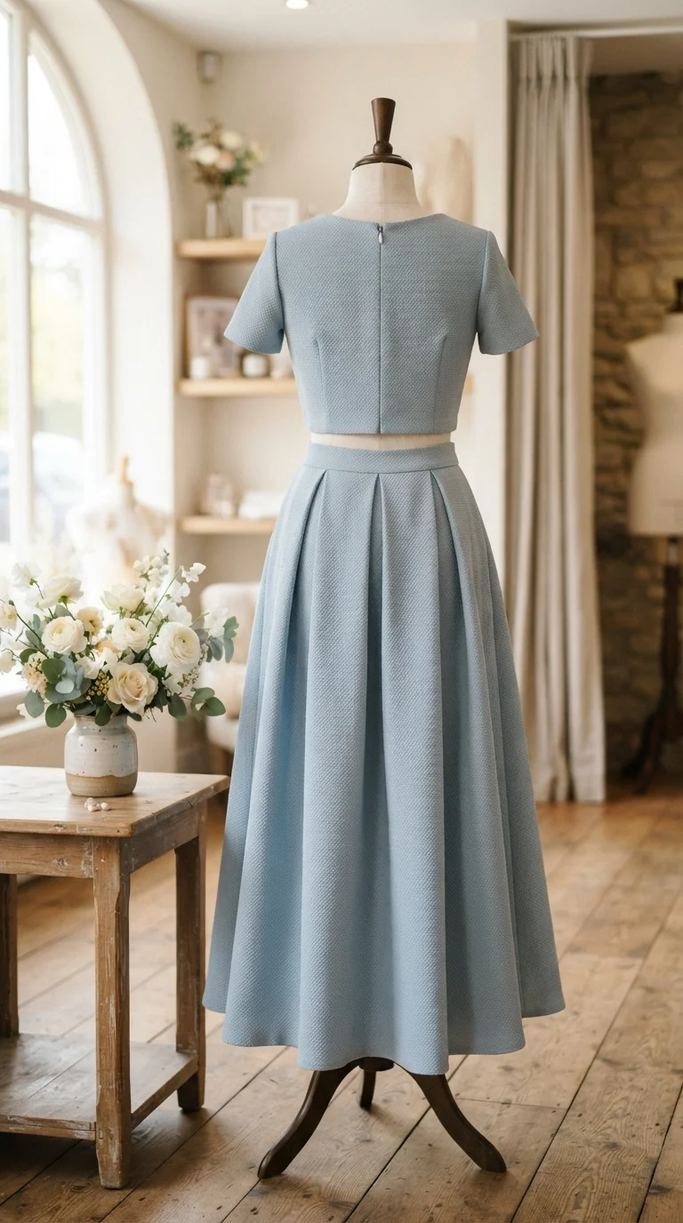 Two-Piece Ensemble with Skirt and Top