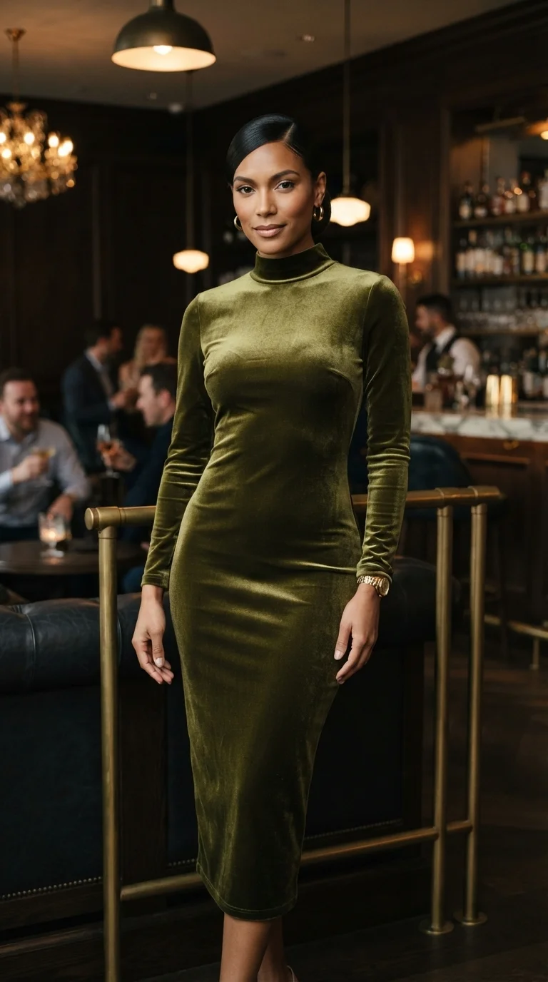 Velvet Olive Bodycon Dress